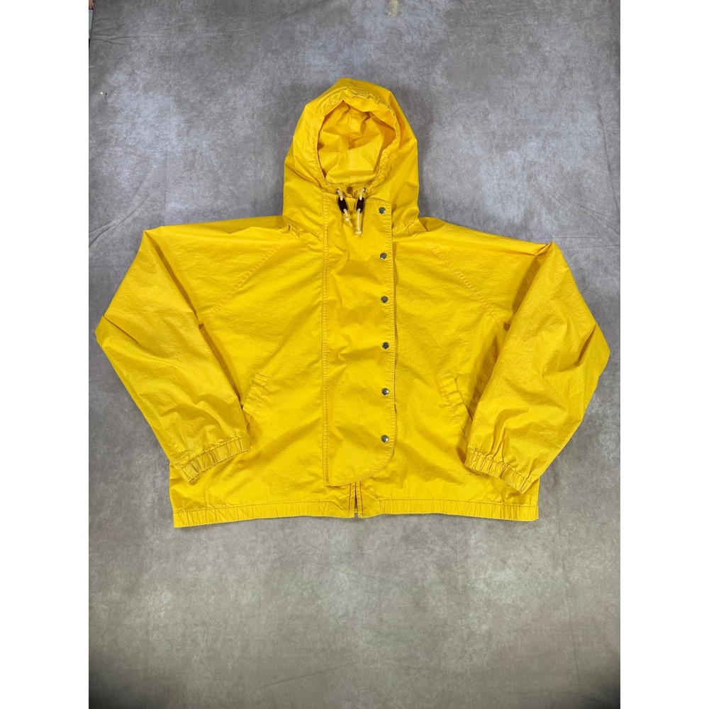Ralph Lauren Vintage Jacket Mens XLYellow Hooded Sailing Rain Fisherman Nautical